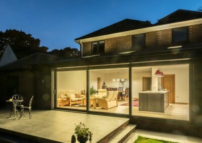 aïr aluminium sliding doors on a contemporary rear extension