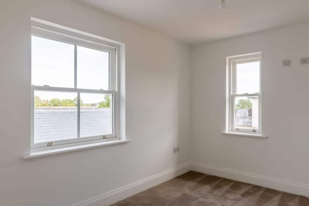 Bereco timber sash bay window detail, ground floor front elevation