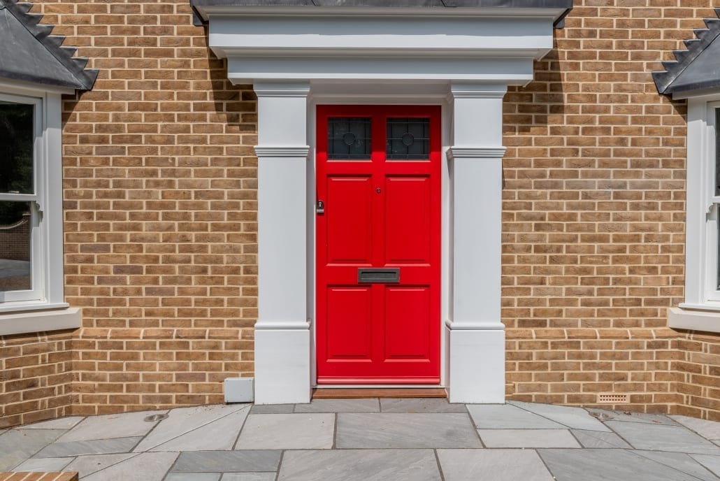 Bereco aluminium bifold doors exterior view, Victorian-style property
