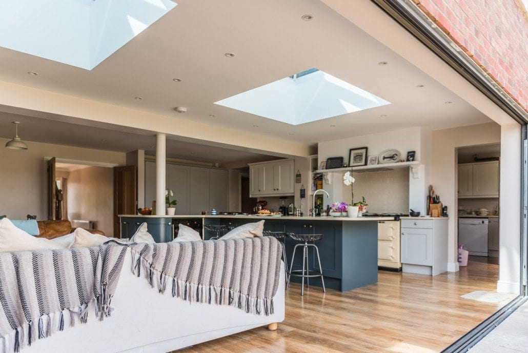Roof lantern detail on a kitchen extension in Coggeshall