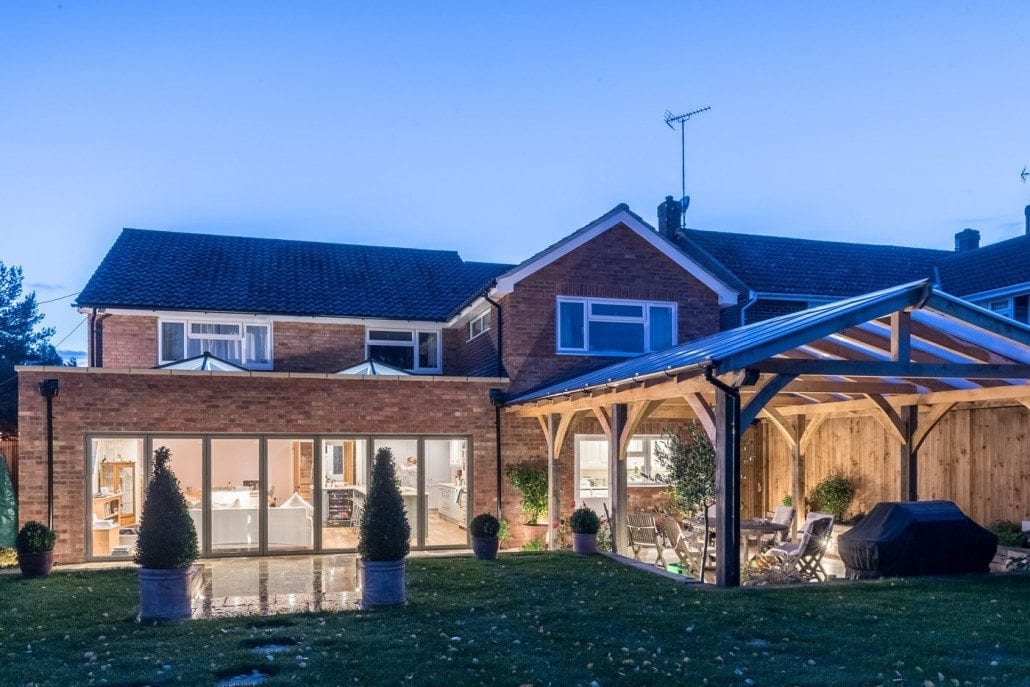 Completed Coggeshall extension with bifold doors and roof lanterns, Installation of the Month