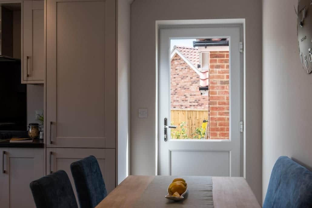 Residor composite door and Duraflex windows on a retirement bungalow