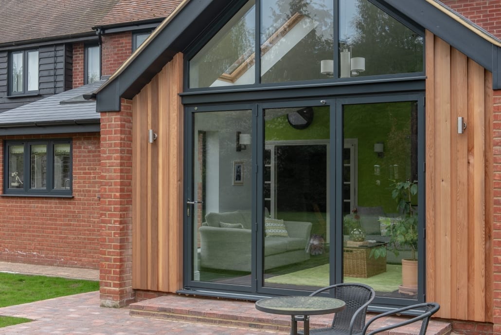 Light and airy extension interior with garden views, One of Grey Gables