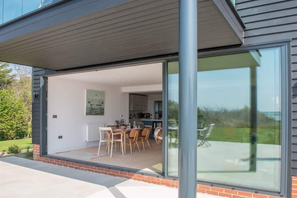 aïr sliding doors on the master bedroom balcony overlooking the estuary