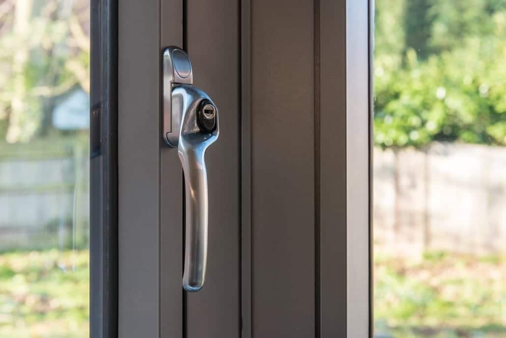 Origin powder-coated aluminium casement windows in RAL 9007 Silver Grey