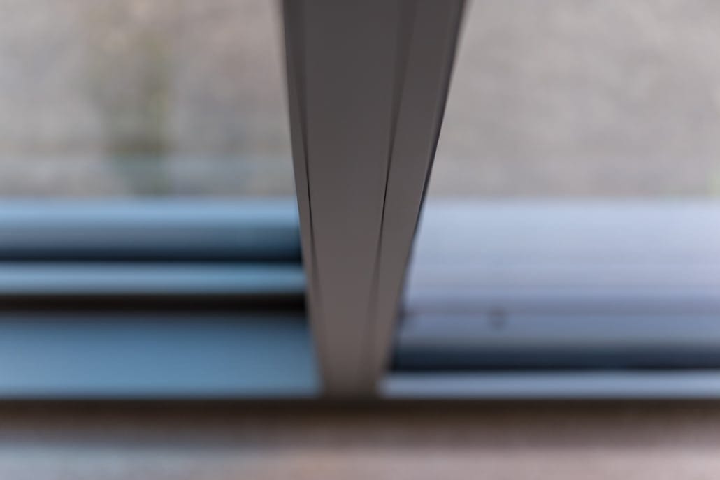 Origin aluminium windows, interior view with garden aspect
