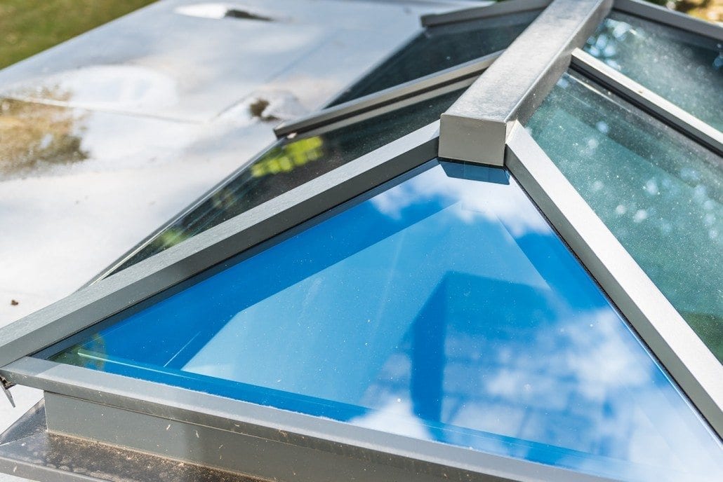 Grey aluminium roof lantern on a transformed conservatory in Kelvedon, Essex