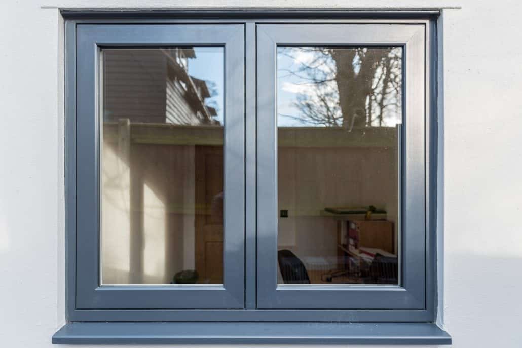 Grey flush casement window, interior, Windows Etc Colchester Essex
