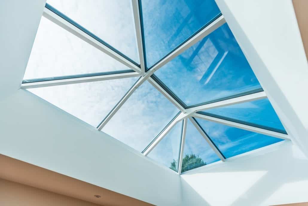 Roof lantern flooding Essex extension with natural light from above