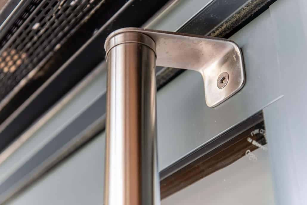 Commercial aluminium entrance door with electric strike, Dedham offices