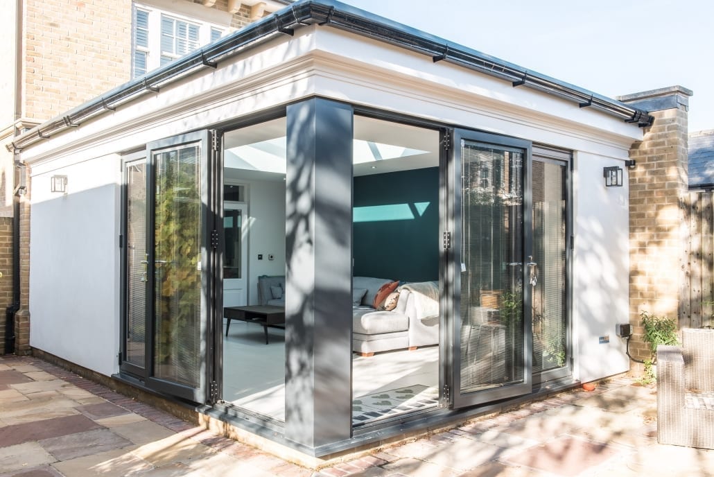 Twin bifold sets with roof lantern above, Colchester