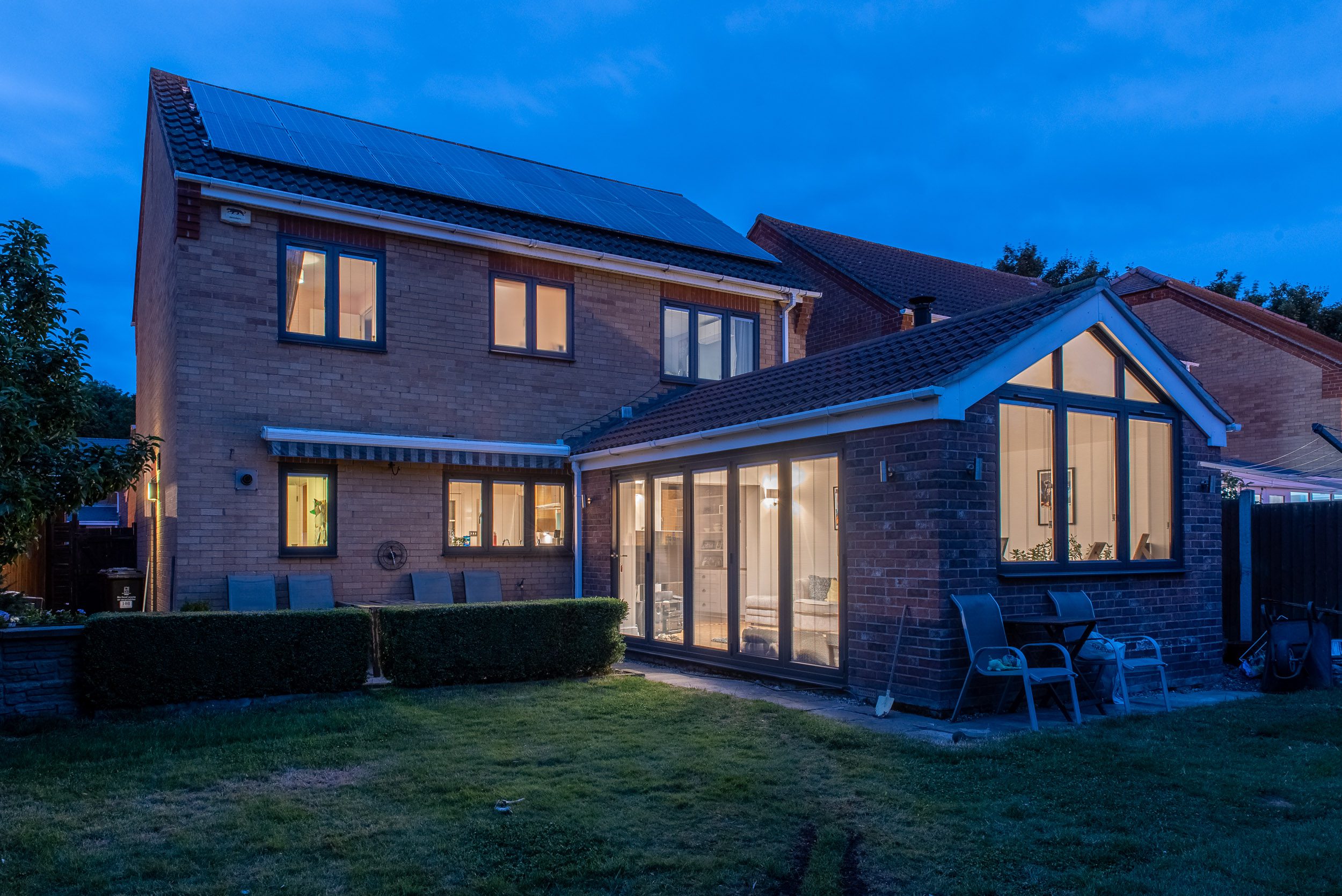 Origin aluminium windows exterior view, Colchester project