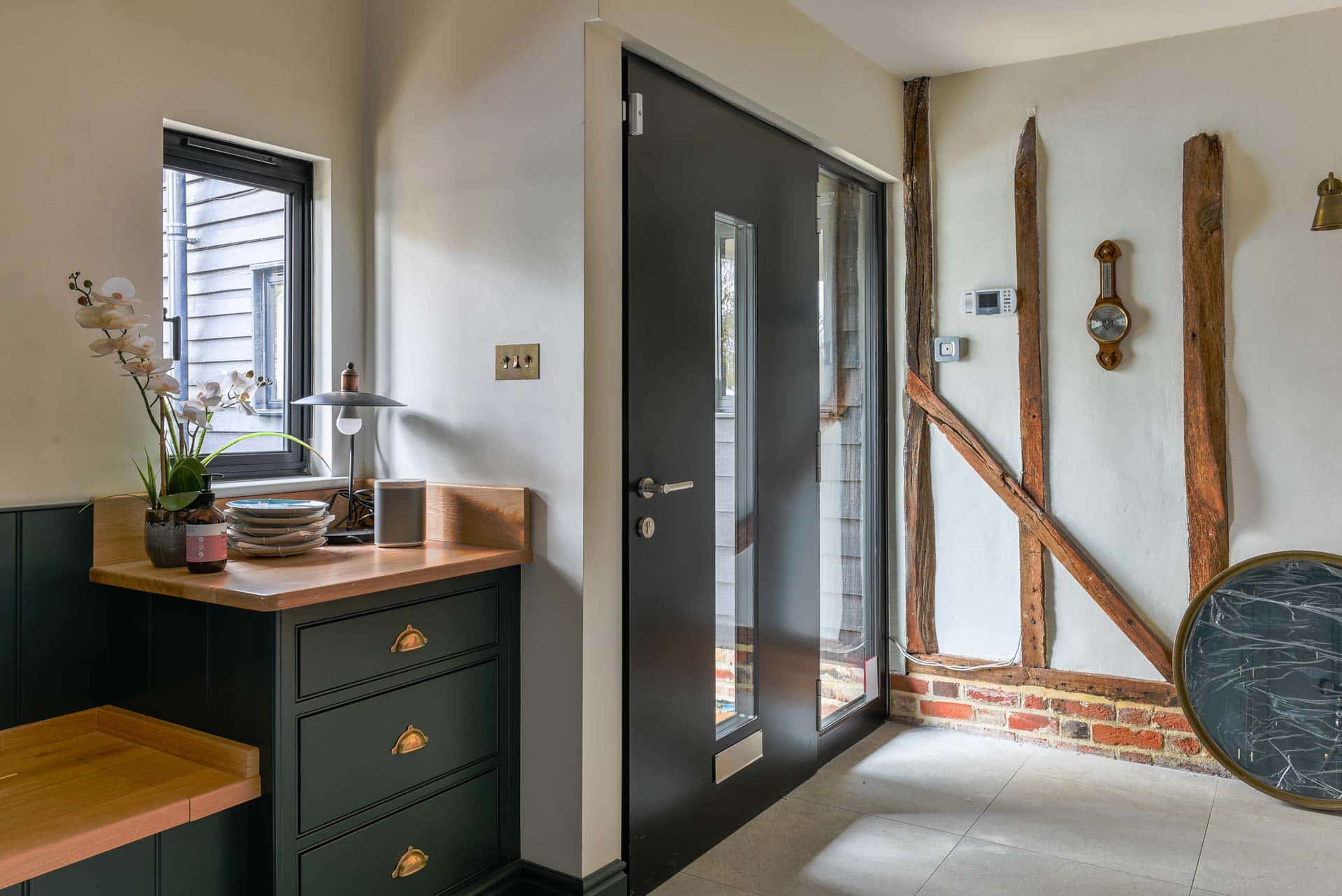 Spitfire aluminium entrance door in hallway, Windows Etc Essex