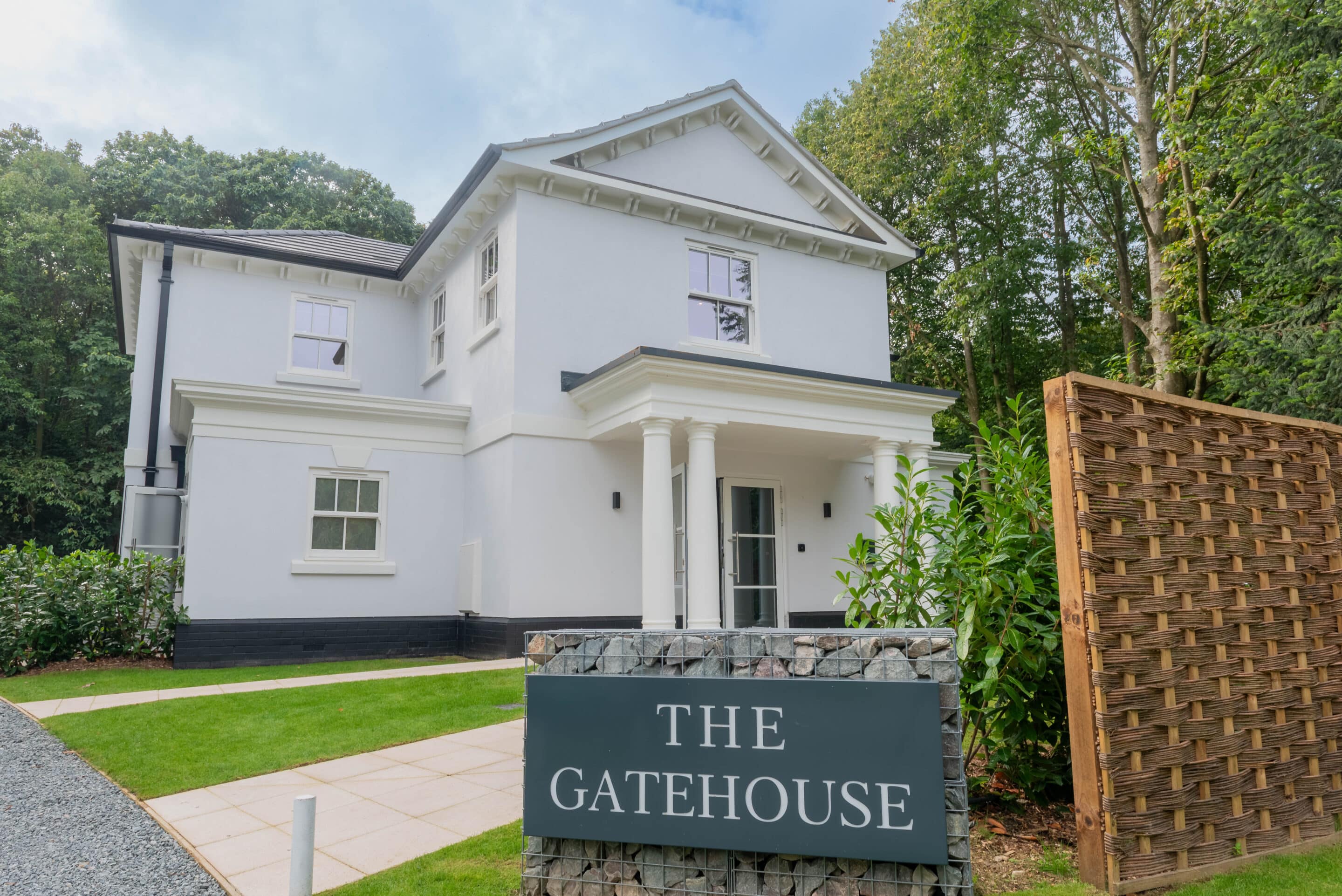 Roseview Heritage uPVC vertical sliding sash windows on the Milsom's Kesgrave Hall gatehouse, Kesgrave, Suffolk