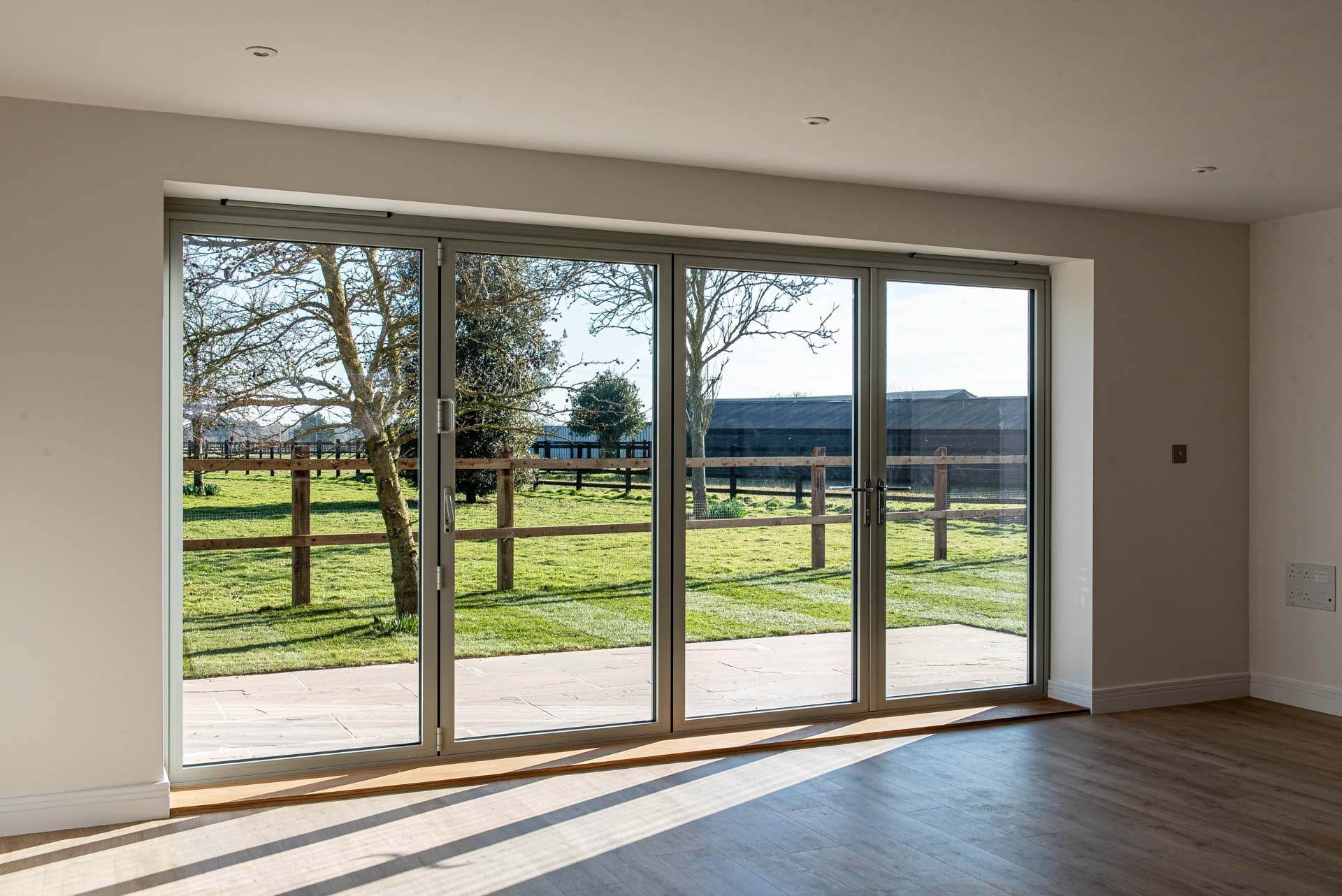 Juliet balcony to master bedroom on rear elevation of Lawford new-build