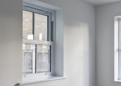 uPVC sash window detail, Essex/Suffolk border new-build