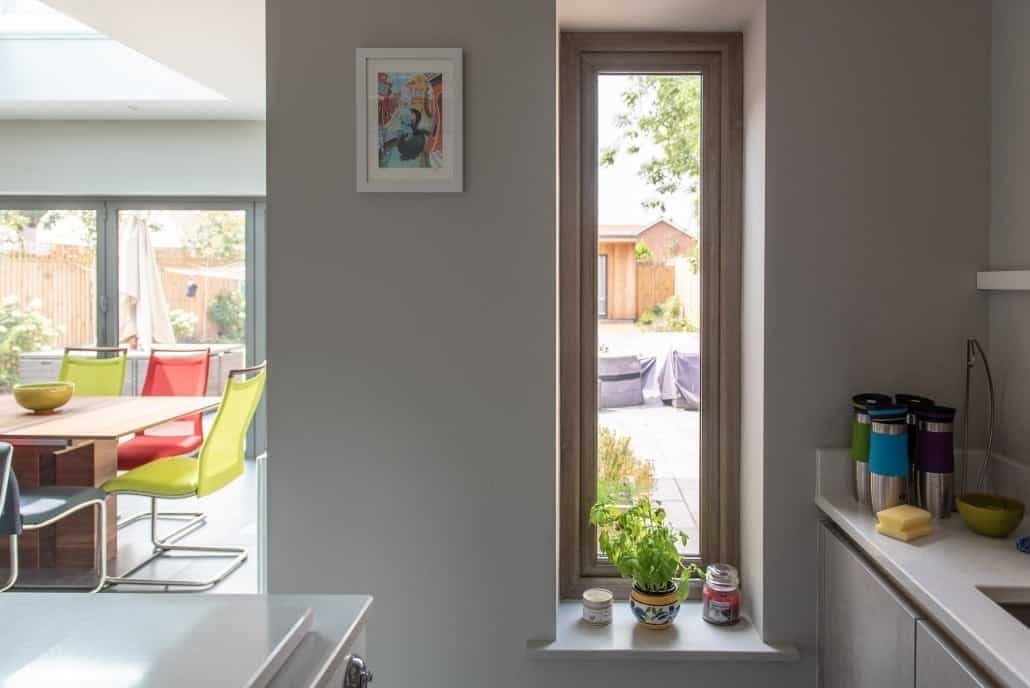 Atlas roof lantern with Activ Blu Glass flooding kitchen with natural light