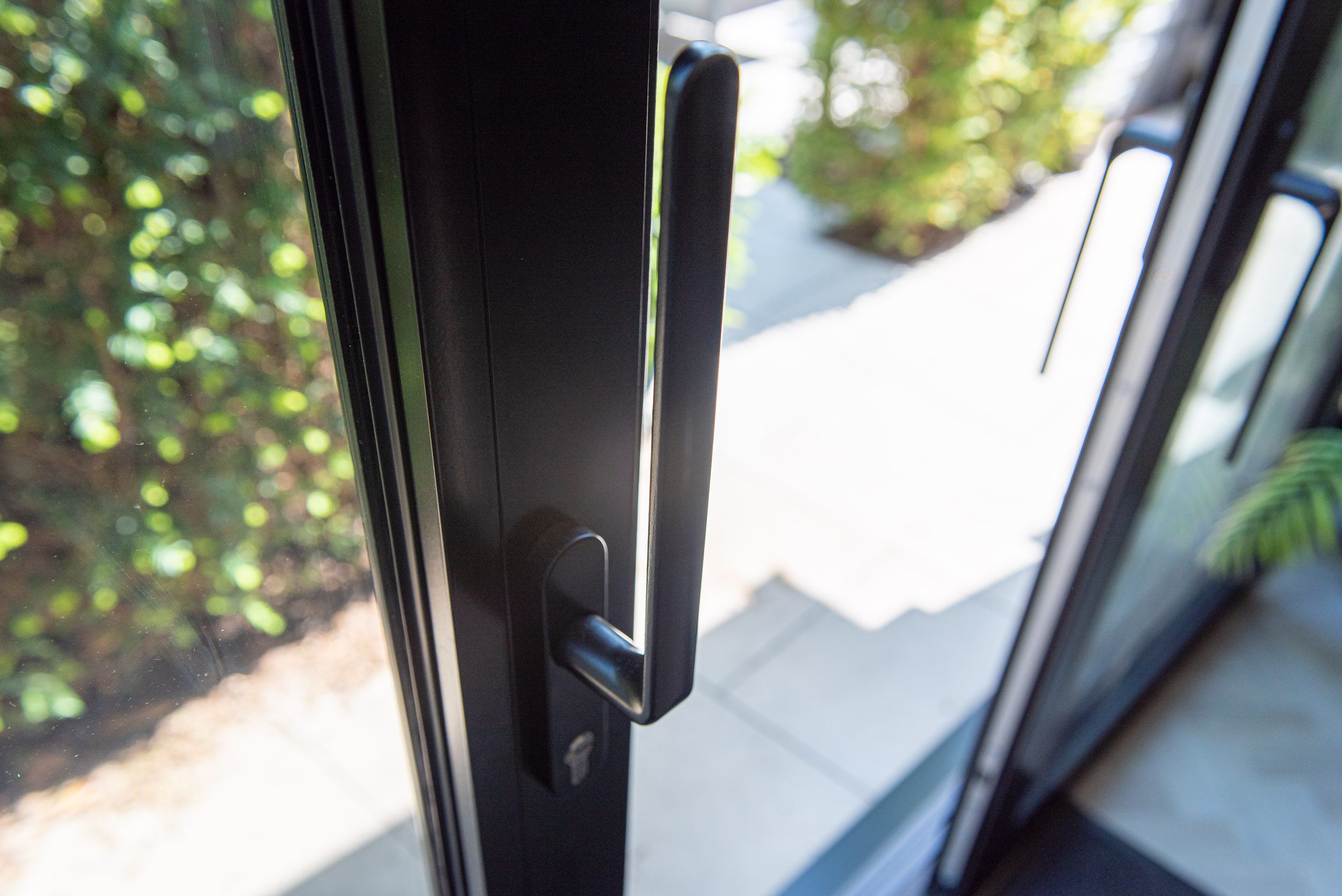 Lift and slide doors viewed from garden, conversion goals project