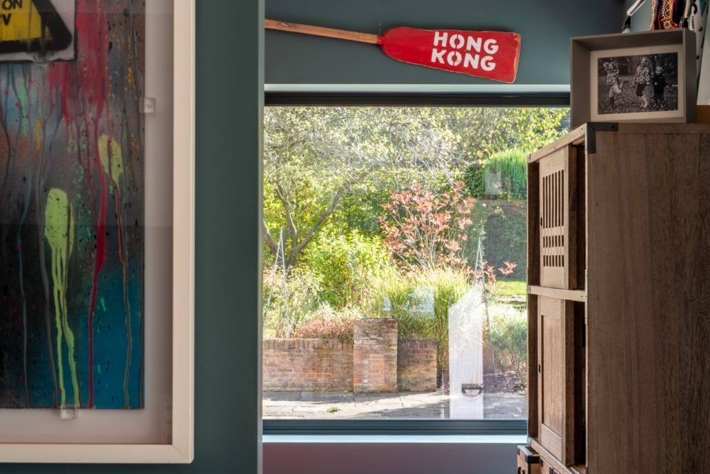 aïr bifold doors open to the garden in the music and games room