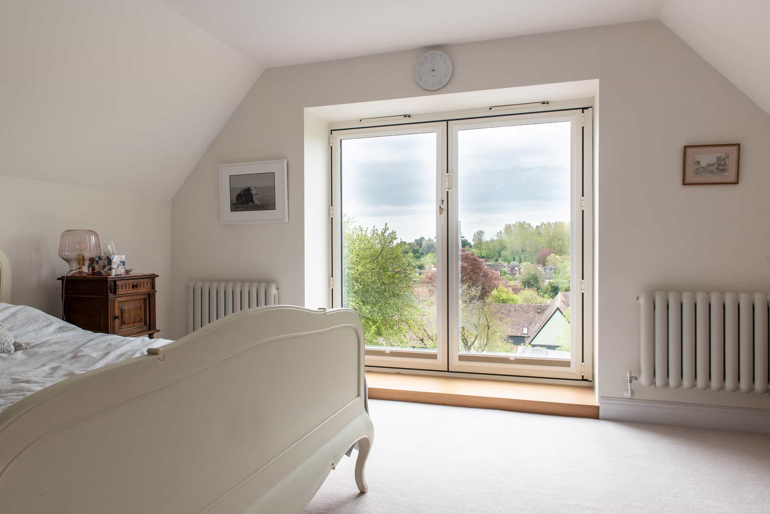 Smarts aluminium doors with full-height glazing on a rural Suffolk property