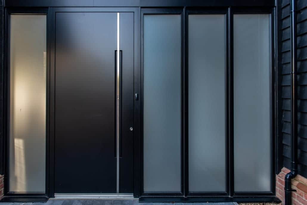 aïr bifold doors fully open on Essex barn new-build