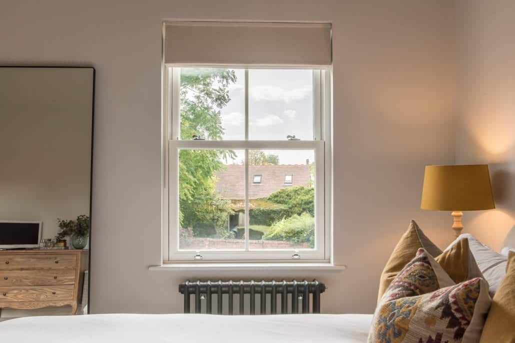 Roseview uPVC sliding sash window in bedroom, Windows Etc Essex