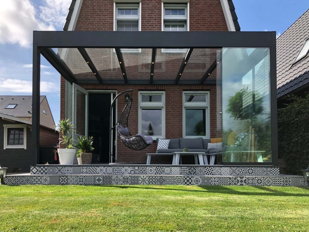 Sunparadise CUBO glazed extension on a brick home, Windows Etc Essex